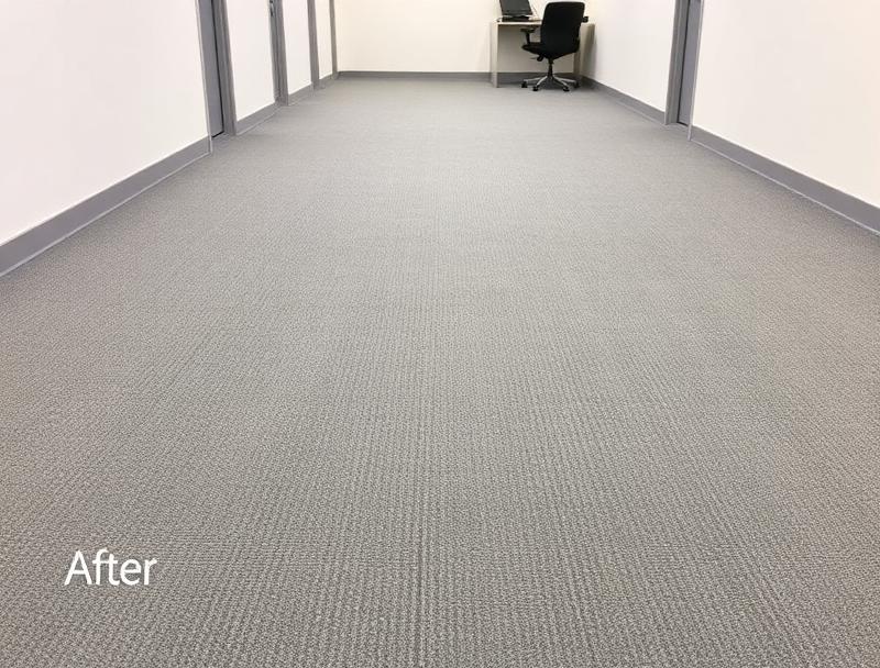 Professional residential carpet cleaning results showing restored carpet fibers in Metro Detroit home